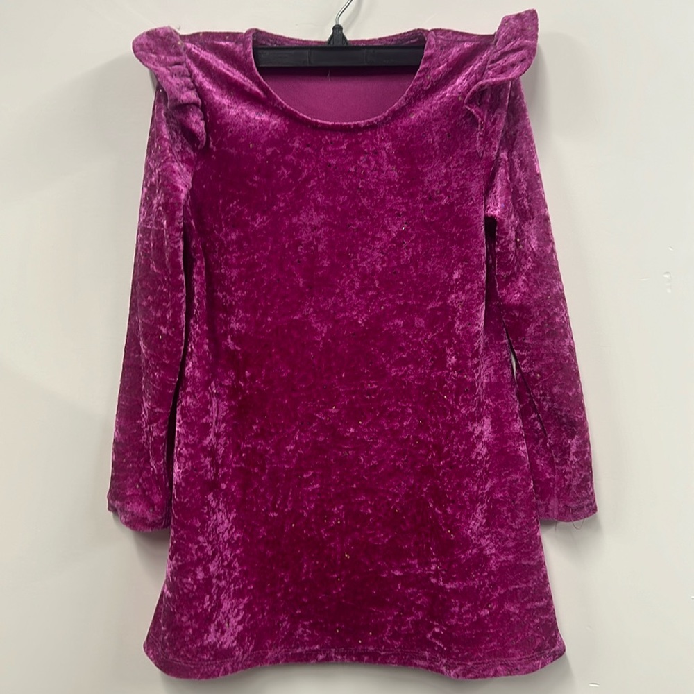 It’s our time pink velvet sparkle dress 6/7